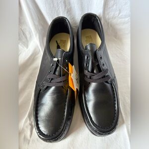 Iron Age Steel Toe Black Leather Safety Shoes Mens Size 10 W